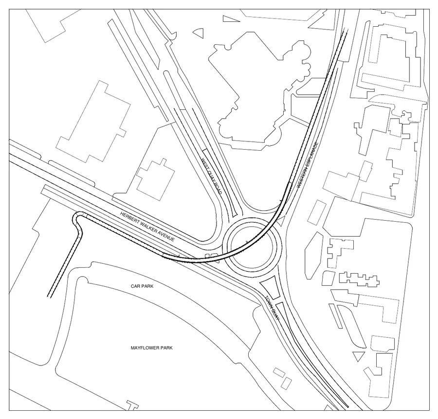 Plan de situation de la passerelle